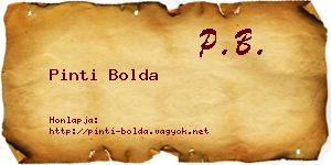 Pinti Bolda névjegykártya